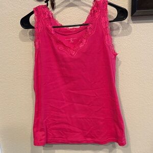 Karen Scott Fuchsia Lace Camisole